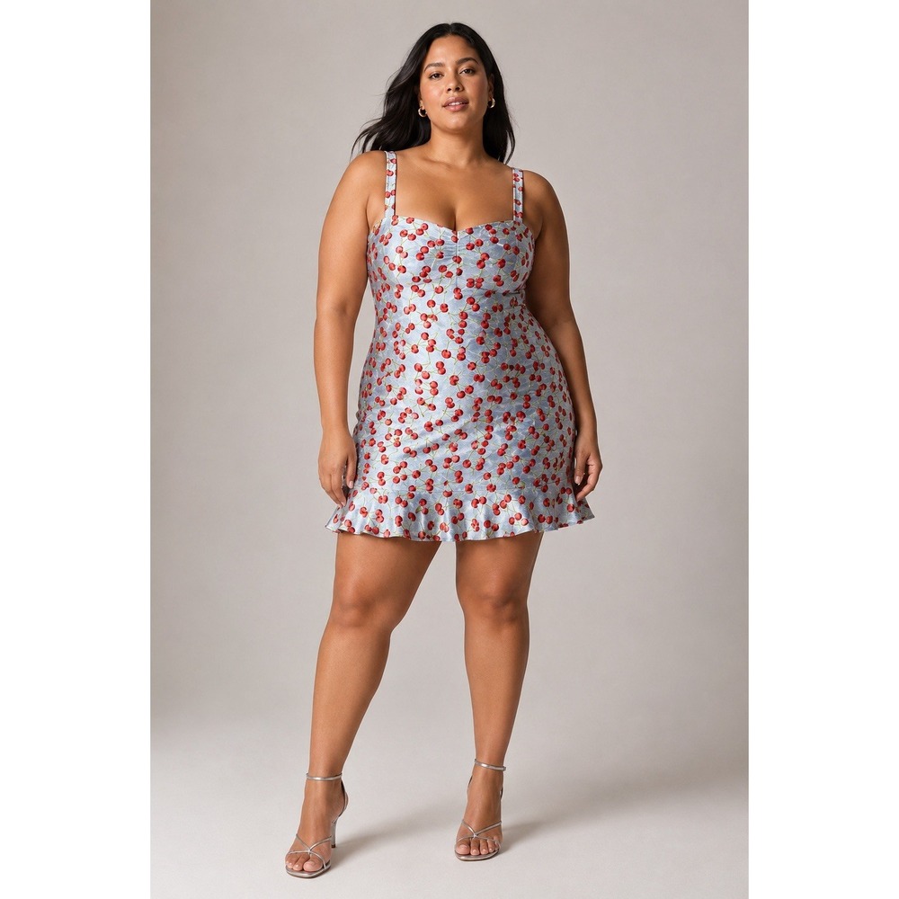 NWT Anthropologie Hutch Diana Cherry Print Mini Dress Plus Size 20W